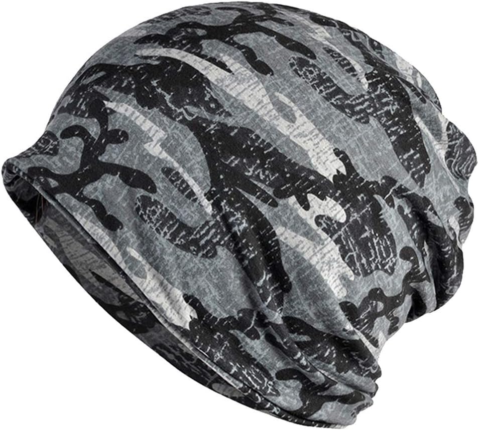 CAMOLAND Winter Beanie hats for Men Women Camo Slouchy Beanies Fleece Lined Camo Grey