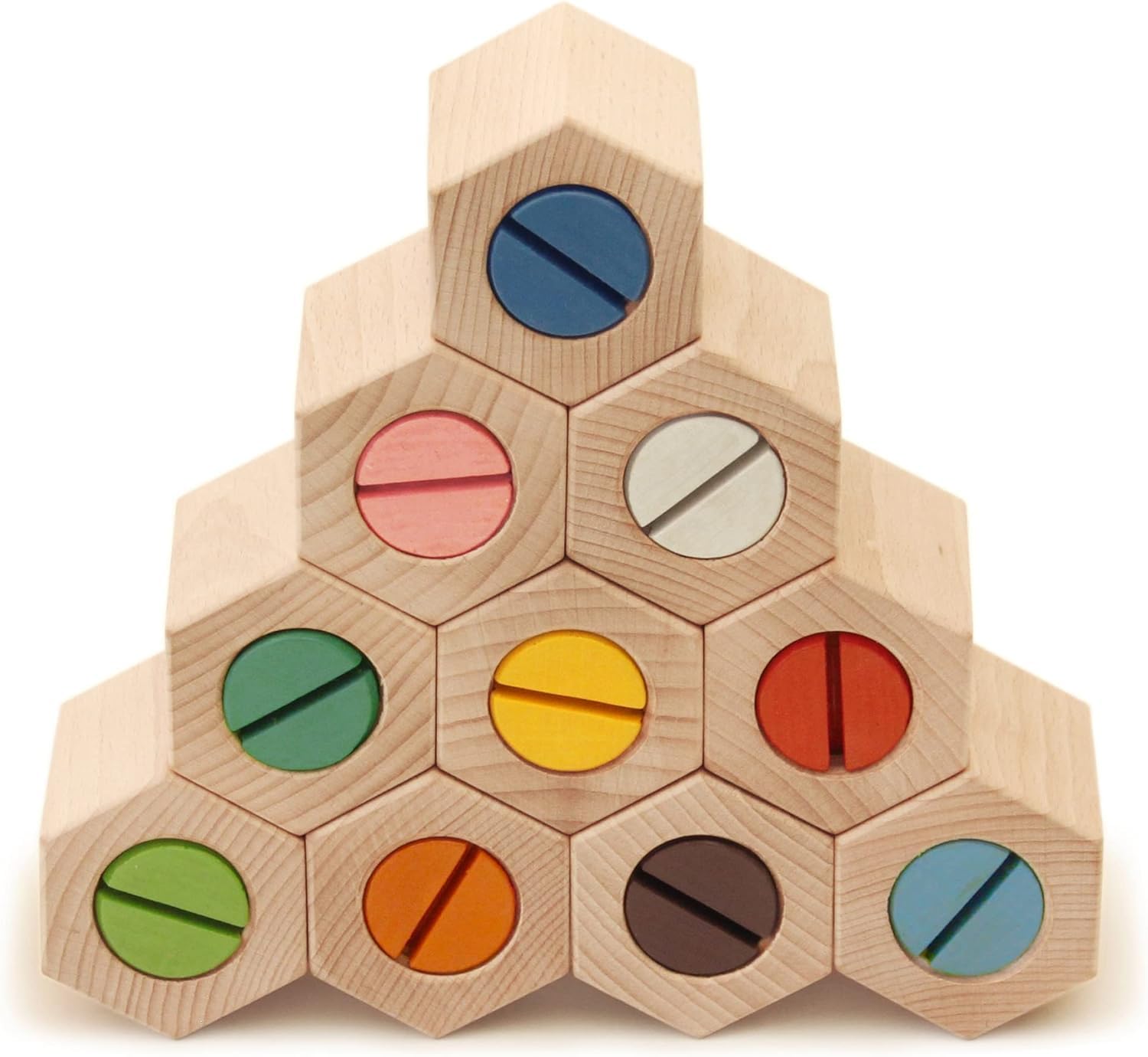 Amazon | ︎六角ひねり積み木/日本グッド・トイ受賞おもちゃ 木の