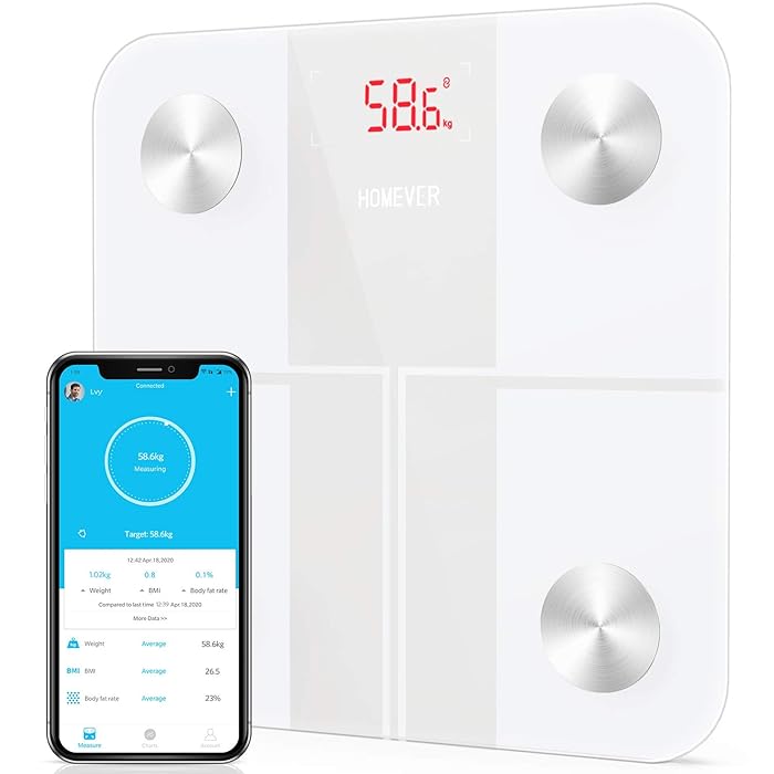 Buy Weighing Scales for Body Weight and Body Fat, HOMEVER Digital