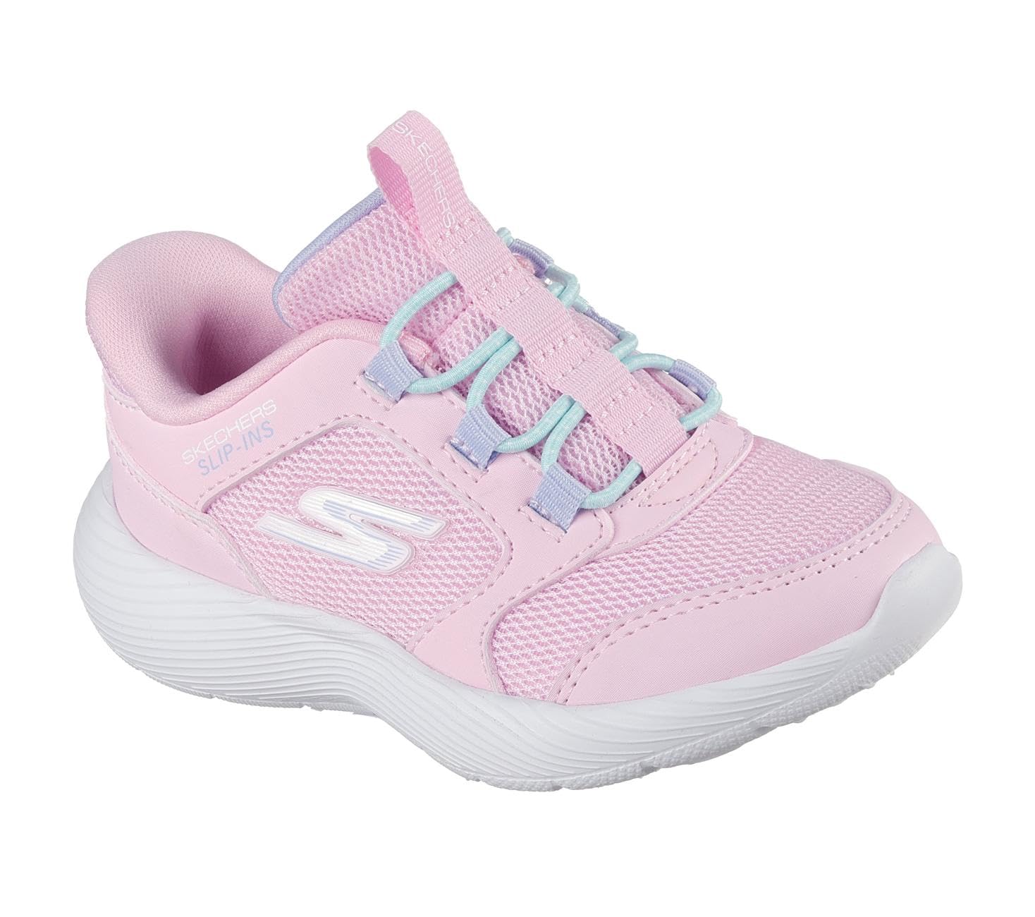 Skechers Bébé fille Dyna-Lite Slip-In ENTRAINEUSE, Light Pink Synthetic/Textile, 25 EU