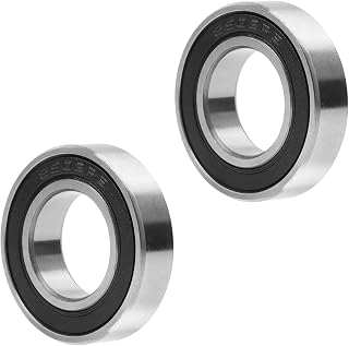 Bettomshin 2Pcs 6902-2RS Deep Groove Ball Bearing 15x28x7mm Double Sealed Bearing Steel ABEC-3 Deep Groove Rolling Bearings Nylon Cage Bearings