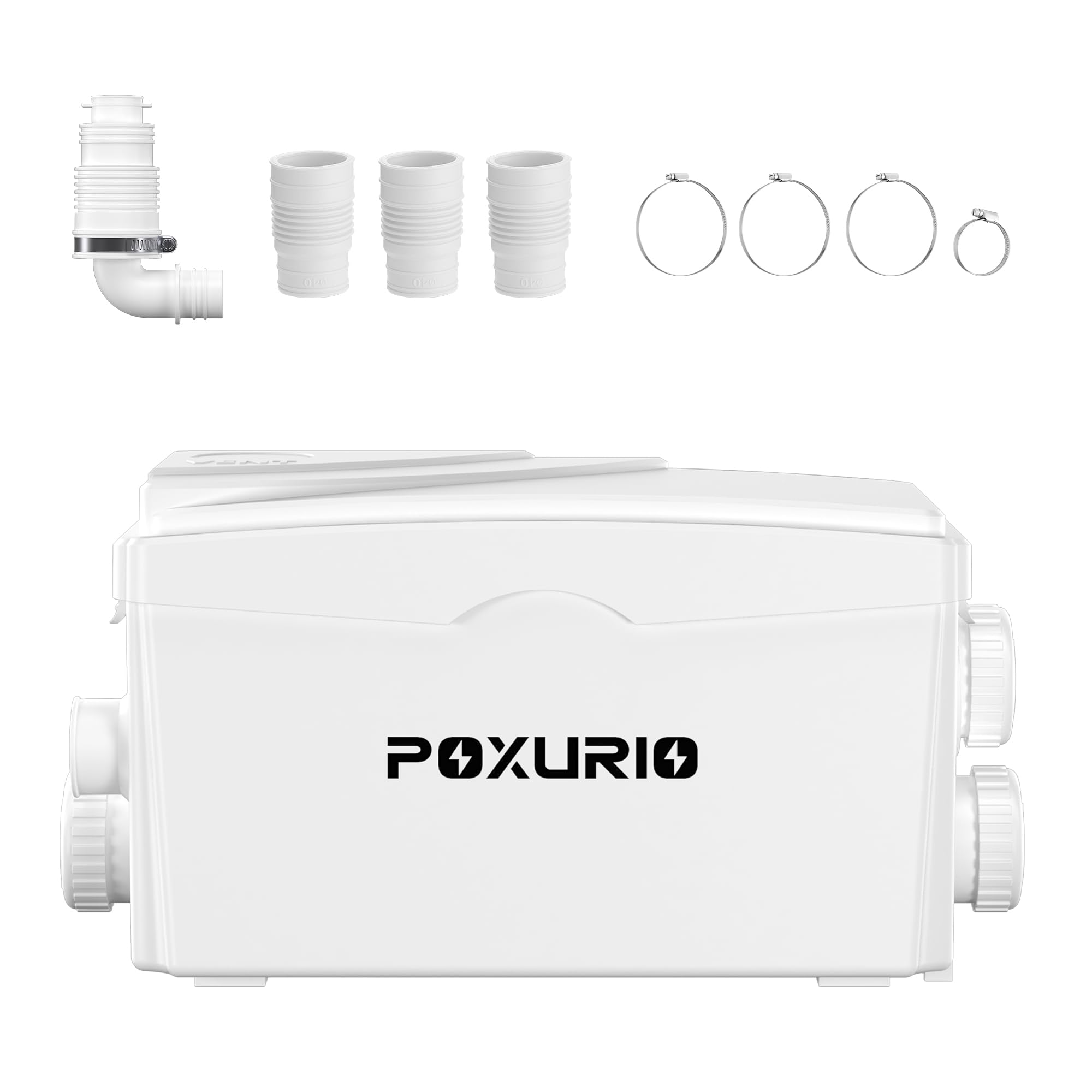 POXURIO 400W Macerator Pump installed in a bathroom setting