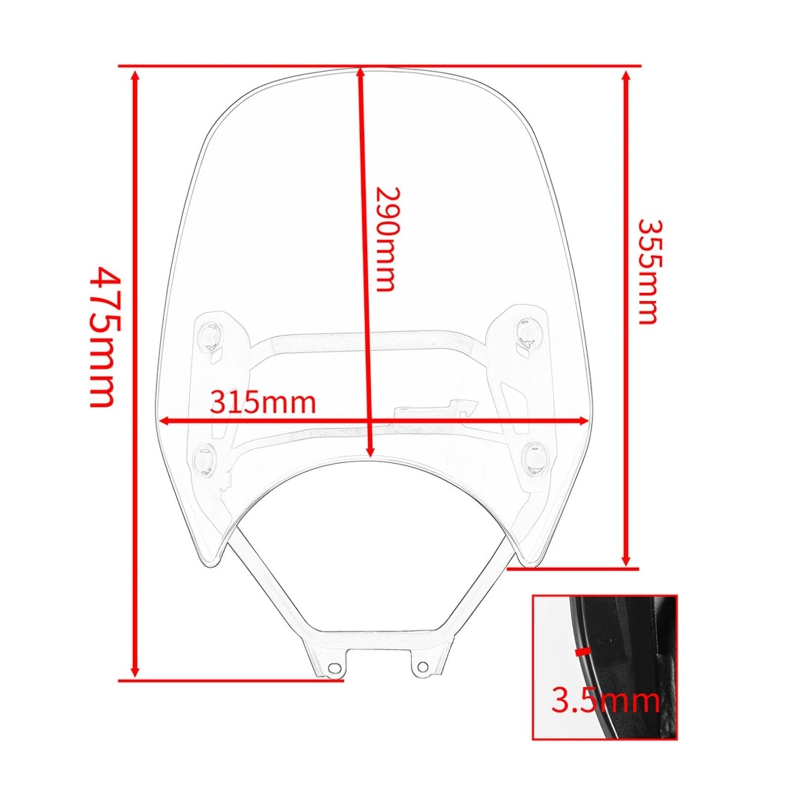Parabrezza Moto Compatibile For GB 350 S 350S 2023 2024