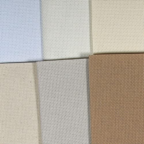 Image of KCS 6 pc of 12 inch x 18 inch (30cmx45cm) Counted Cotton Aida Cloth Cross Stitch Fabric (18CT-G)