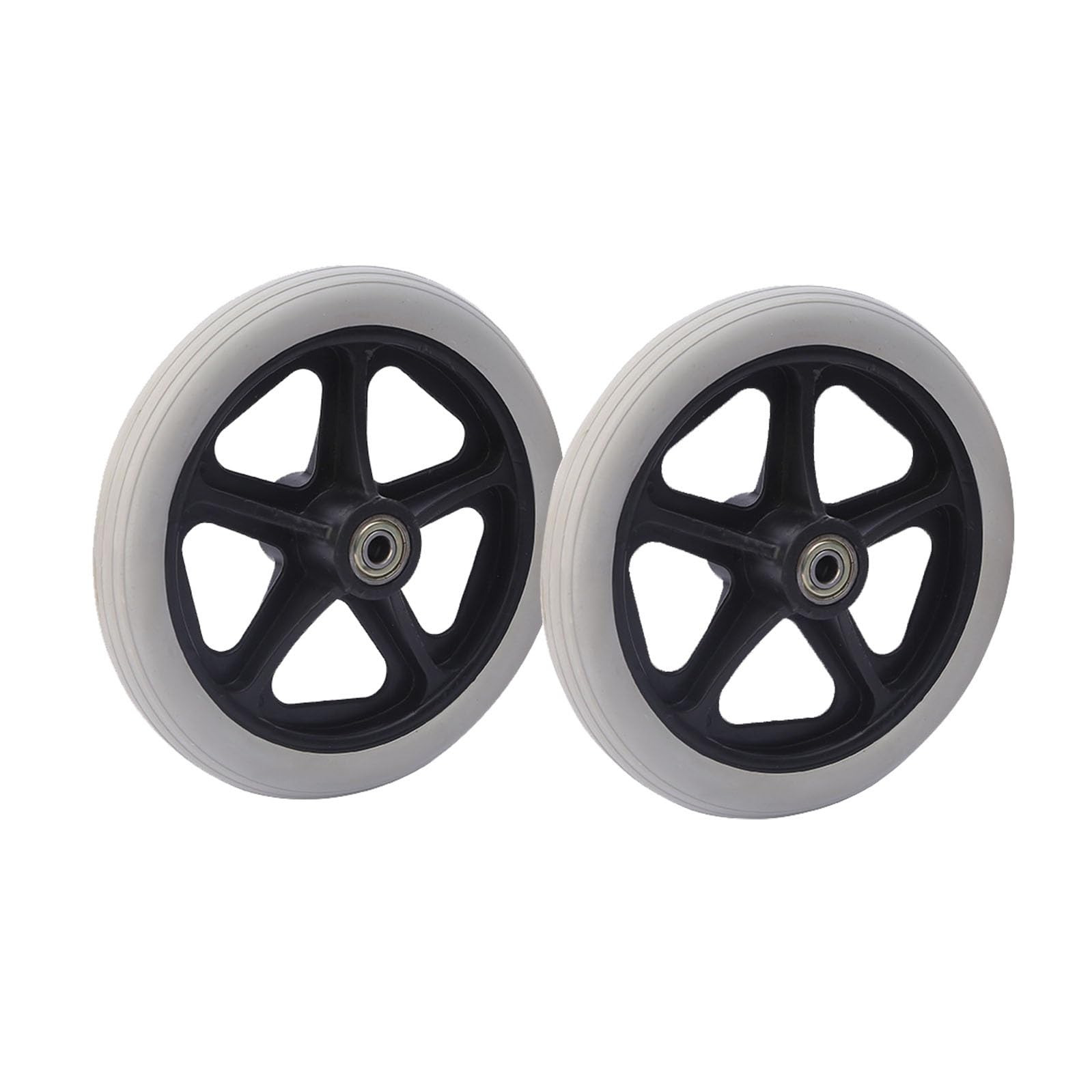 LHX Wheelchair Front Wheel Accessories Front Wheel with Bearings Pair of 6-inch/7-inch/8-inch Solid Wheels Walker Universal Wheels(Gris,7 inch)