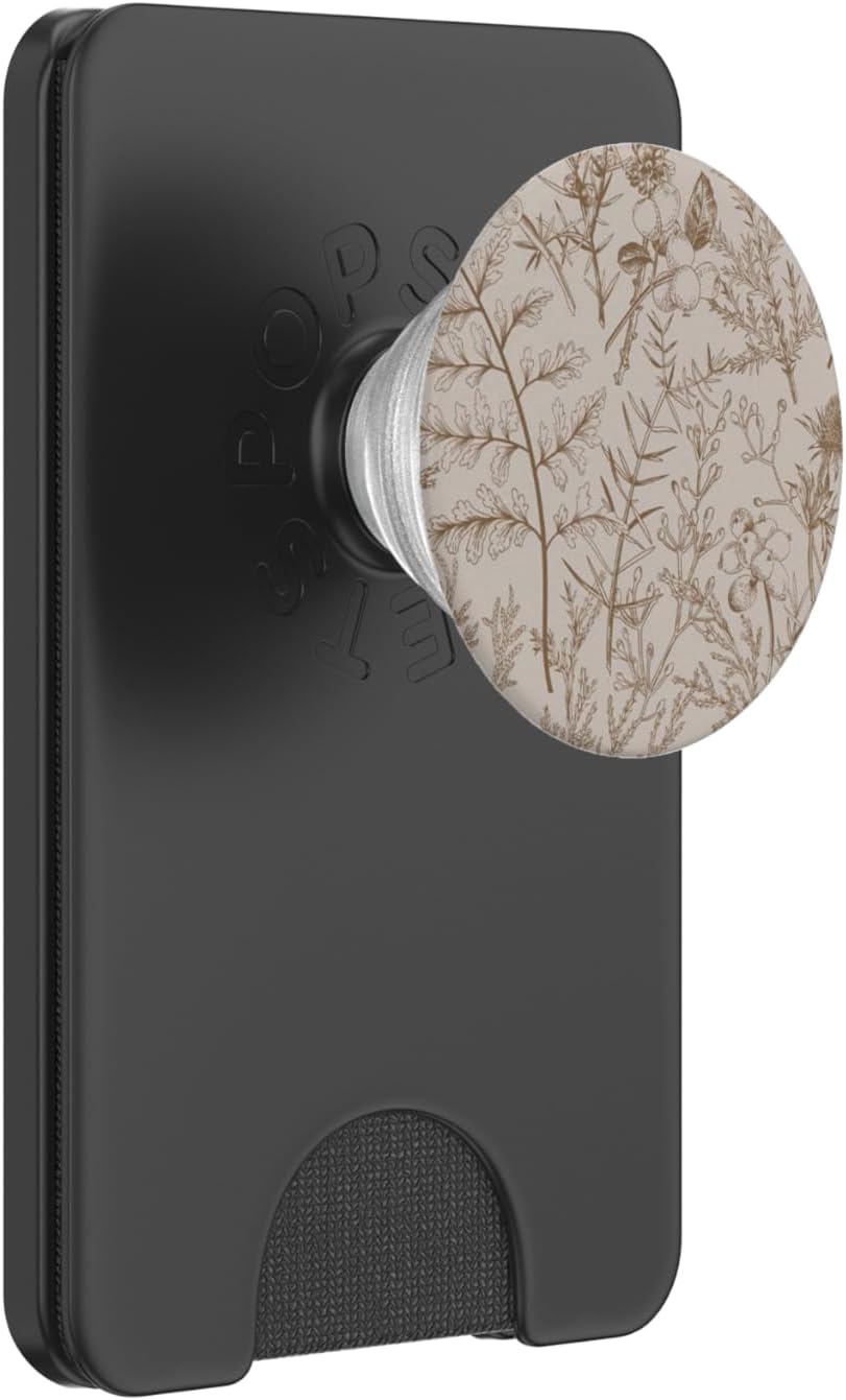 Beige Garden Neutral Floral PopSockets PopGrip for MagSafe