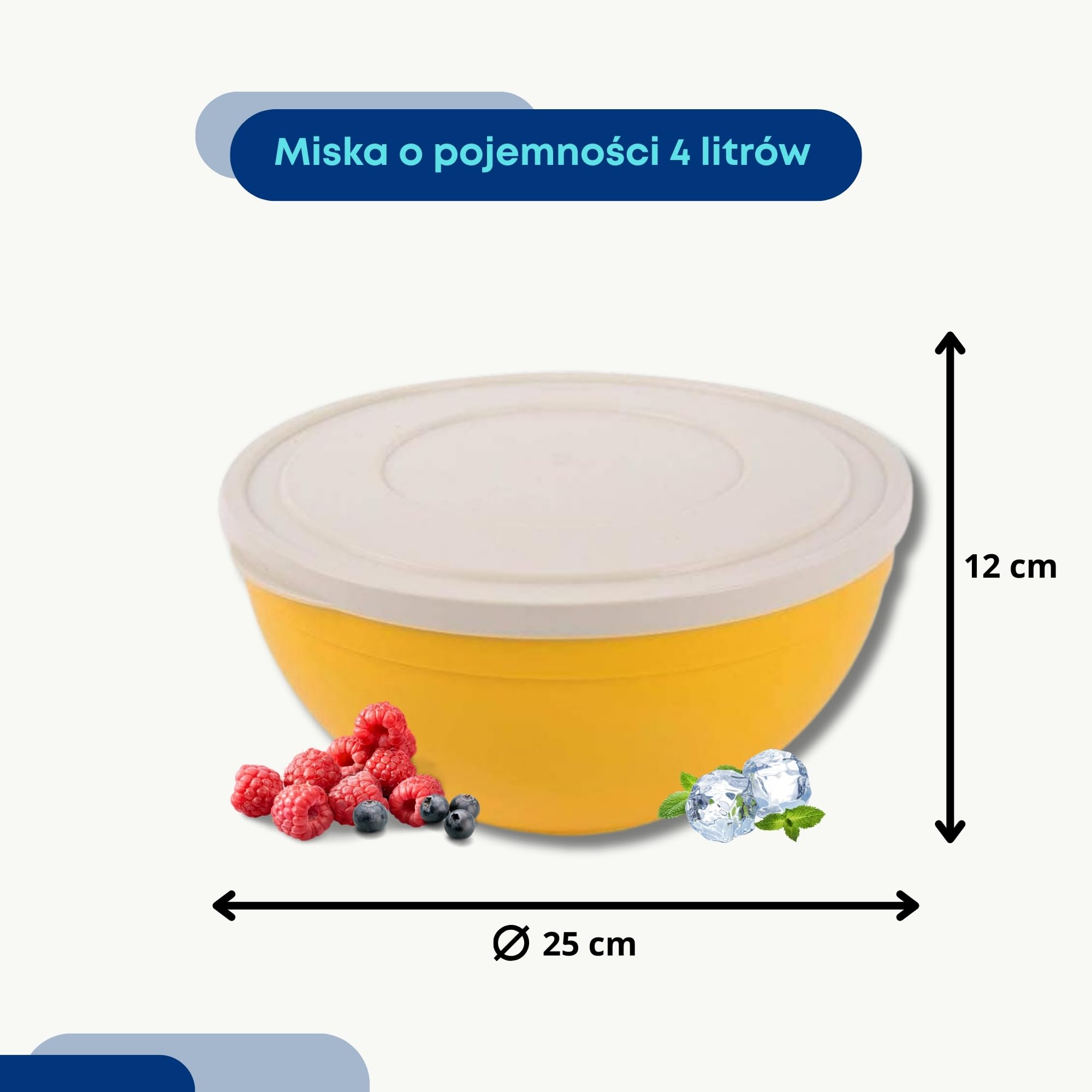 orion group Miska do ciasta z pokrywką, 4 litrów