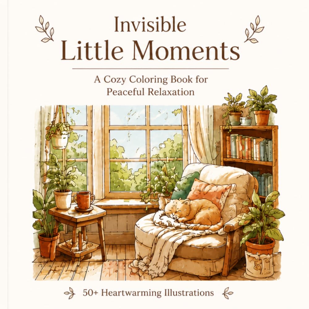 Invisible Little Moments A Cozy Coloring Book for Peaceful Minds: An Adult Coloring Book for Calm, Relaxation & Stress Relief