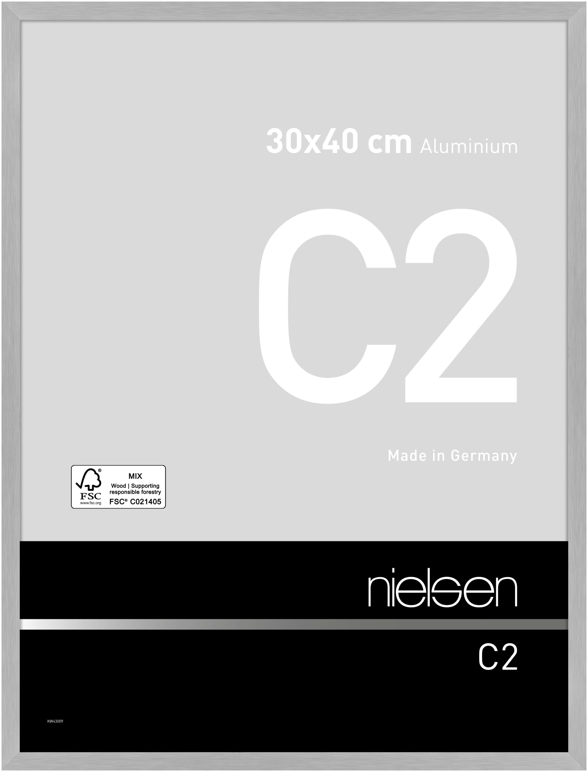 Nielsen Bilderrahmen, 30 x 40 cm, Aluminium, Silber matt