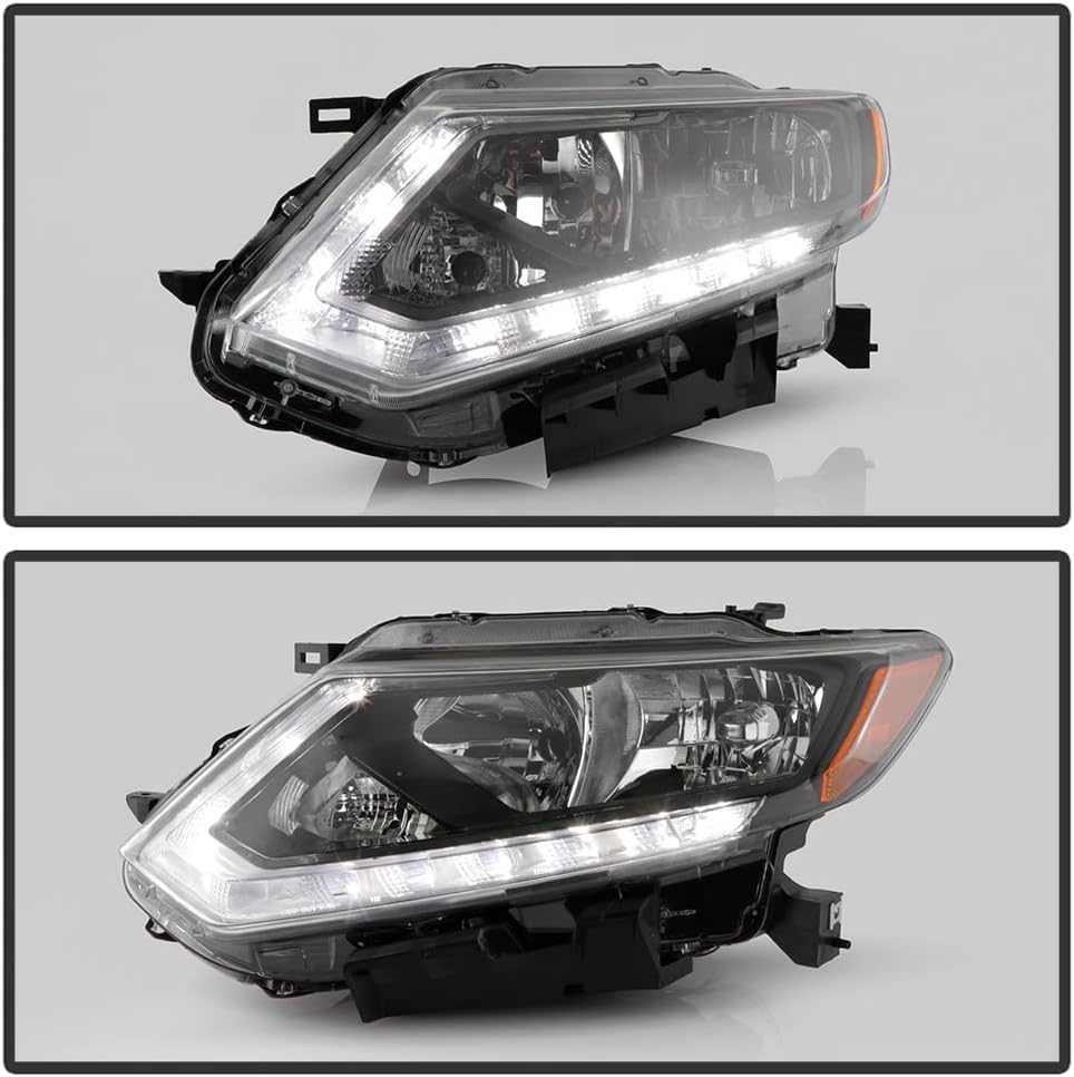 ACANII - For [Halogen Model] 2014 2015 2016 Nissan Rogue OE Style Projetor Headlights Headlamps Driver & Passenger Side