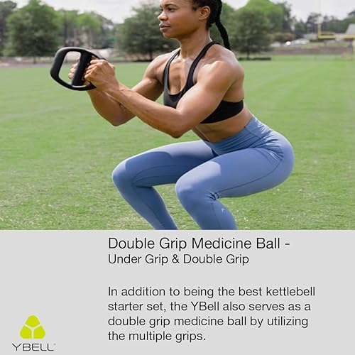 Miniatura 4 de TRX YBell Arc Series 3 en 1 - Equipo de entrenamiento de pesas rusas, mancuernas y barra de empuje Antideslizante, antioxidante, recubierto de