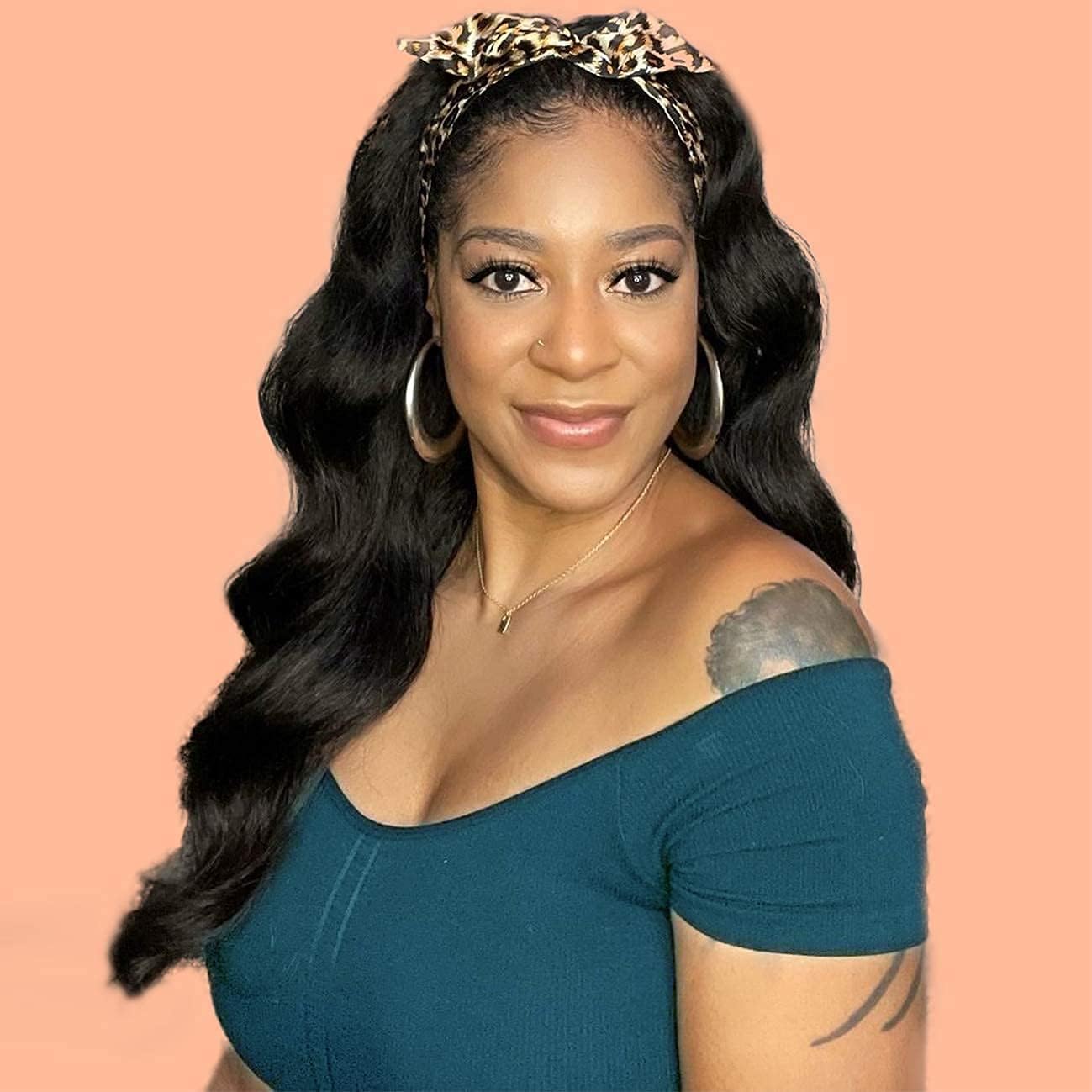 headband wig (Black, 31 inch)