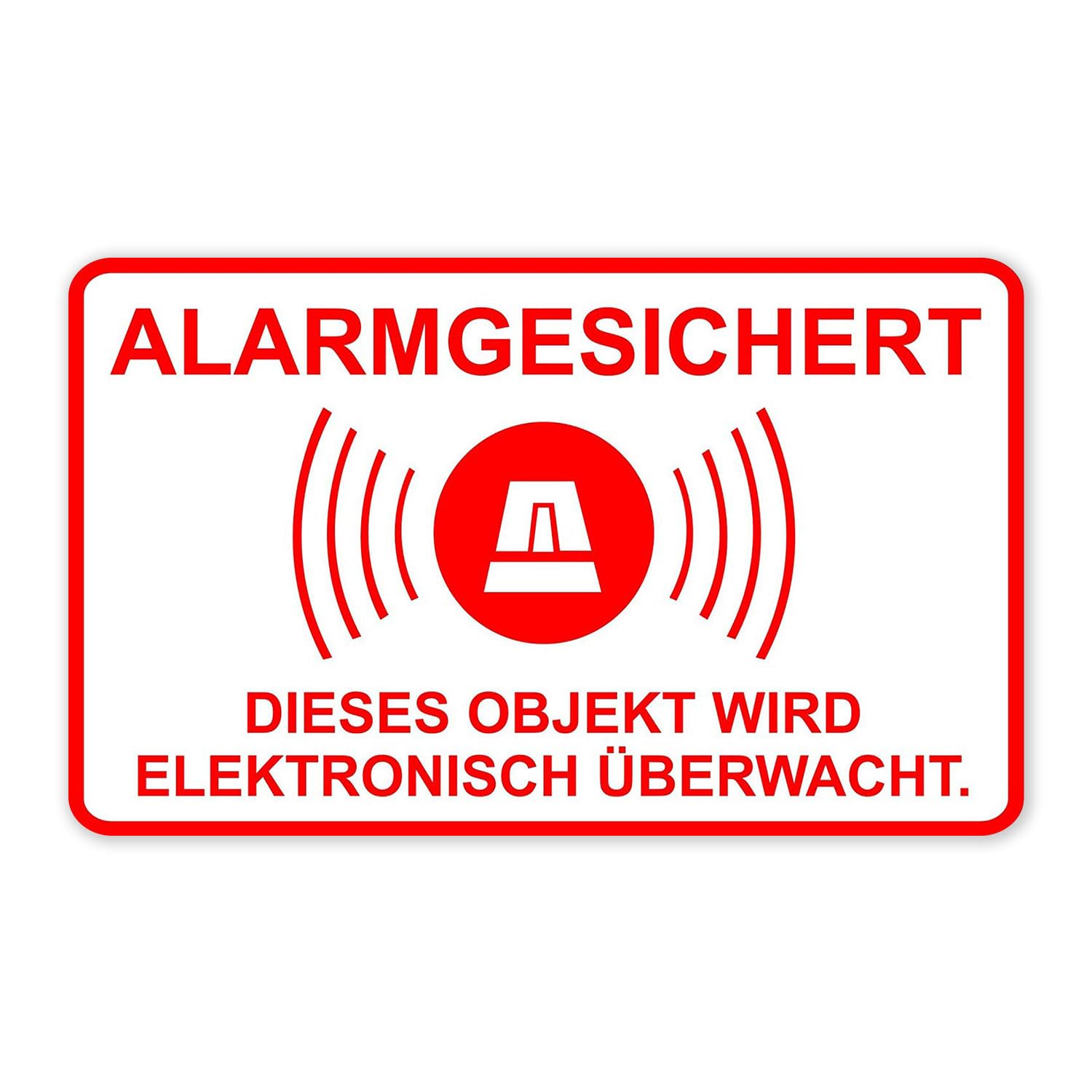 30 Stück Aufkleber Alarmanlage Sticker, Warnaufkleber mit UV-Schutz, Aussenklebend, Objekt alarmgesichert