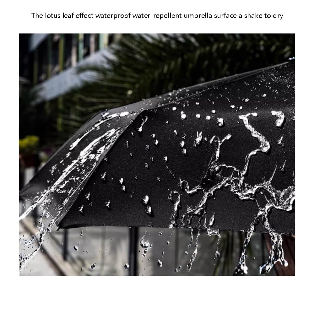 Parapluies De 46 Pouces Pour La Pluie, Robustes, À 24 Nervures, Ouvrant Automatiquement, En Fibre De Verre, Résistants Au Vent, Compacts, Automatiques, Portables