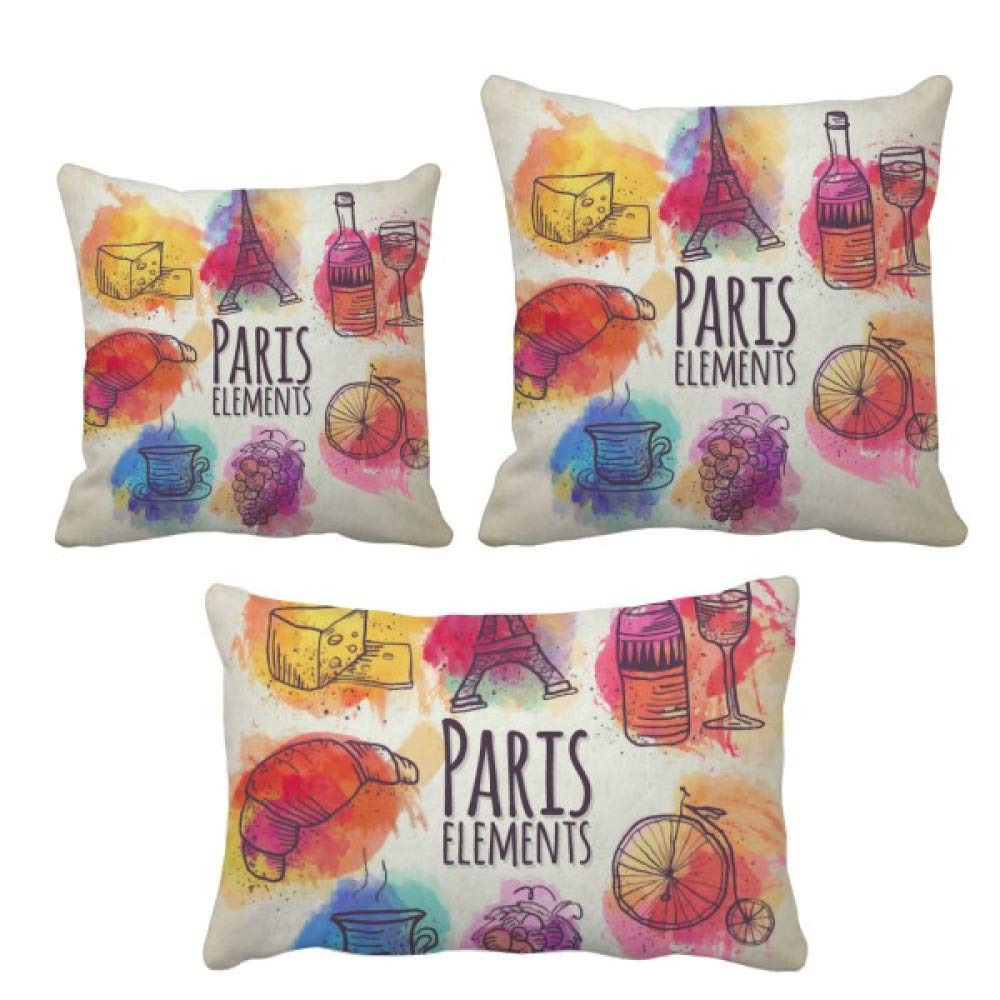 Housse de coussin Tour Eiffel finition soignee motif art parisien DIYthinker