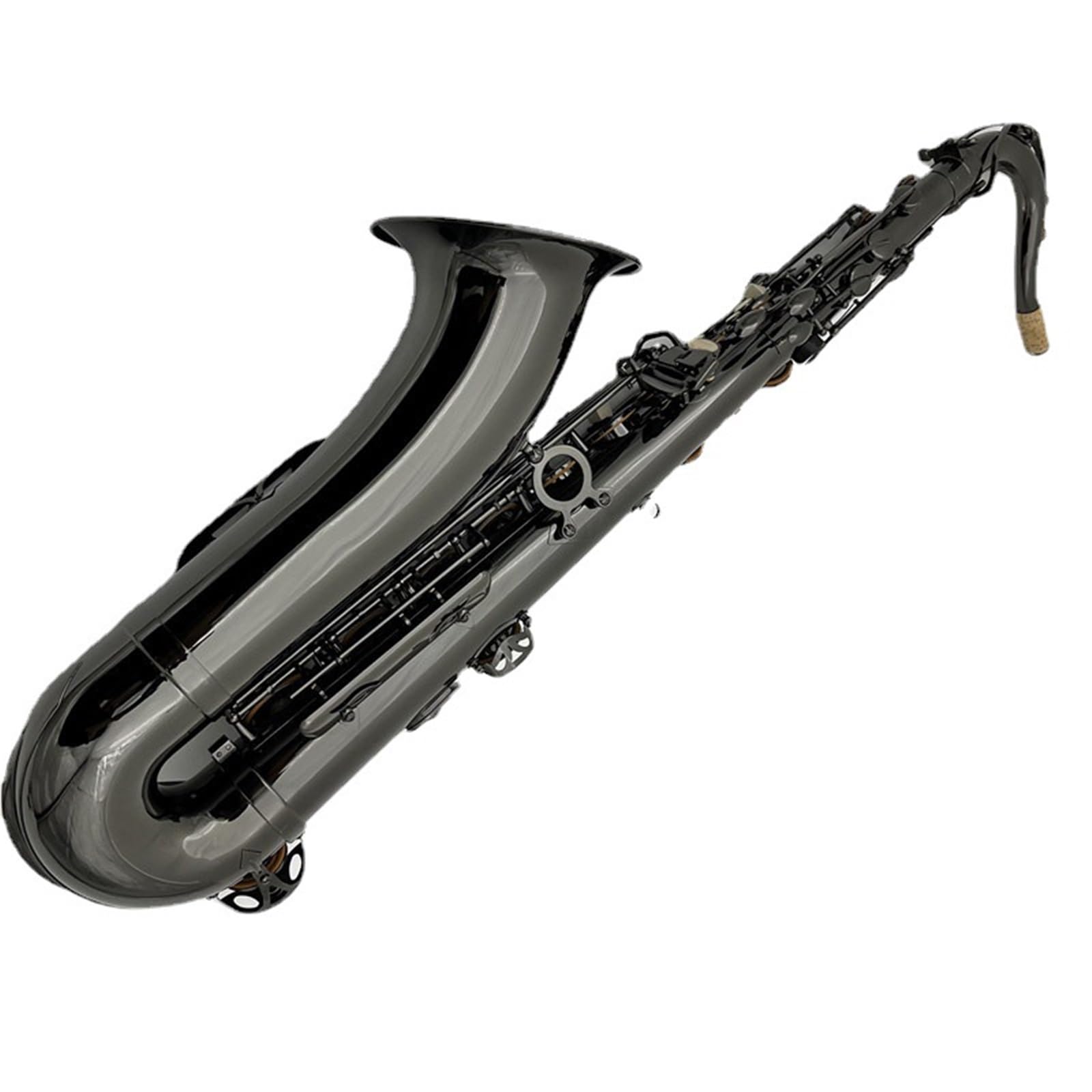 Saksofon Instrument Dęty Saksofon Tenorowy Bb Profesjonalne Wykonanie Instrument W Całości Z Czarnego Niklu