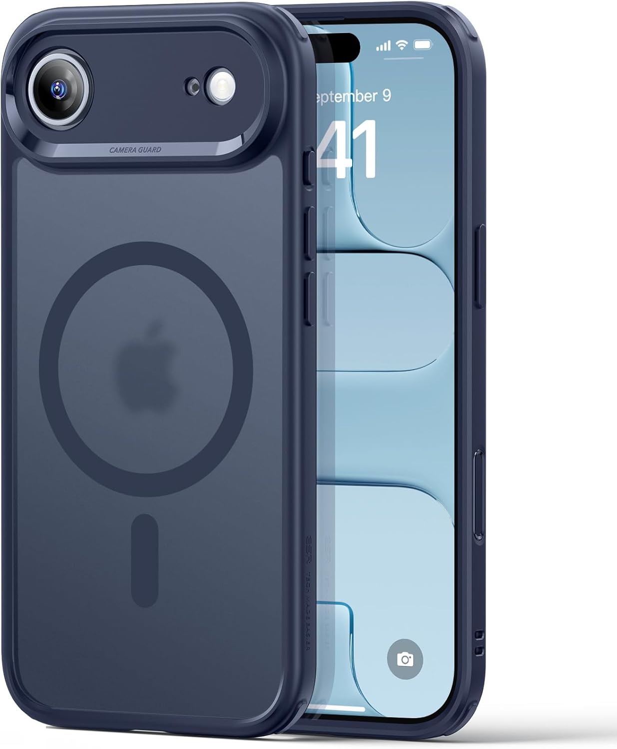 ESR for iPhone Air Case, Camera Control, Compatible with MagSafe, Shockproof Military-Grade Protection, Magnetic Phone Case for iPhone 17 Air Case, Frosted Blue iPhone Air B-Frosted Blue