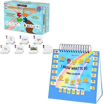 Thought-Spot Sentence Builder and Story Builder 2 Games in 1 and I Know What to Do Feeling Moods Book and Poster Different Moods EmotionsAutism ADHD