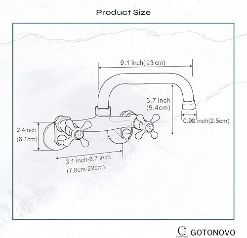 Miniatura 9 de Juego de grifo de ducha de níquel cepillado 8.0in, cabezal de ducha de lluvia 2 mango cruzado y pulverizador de mano montaje en pared accesorio de