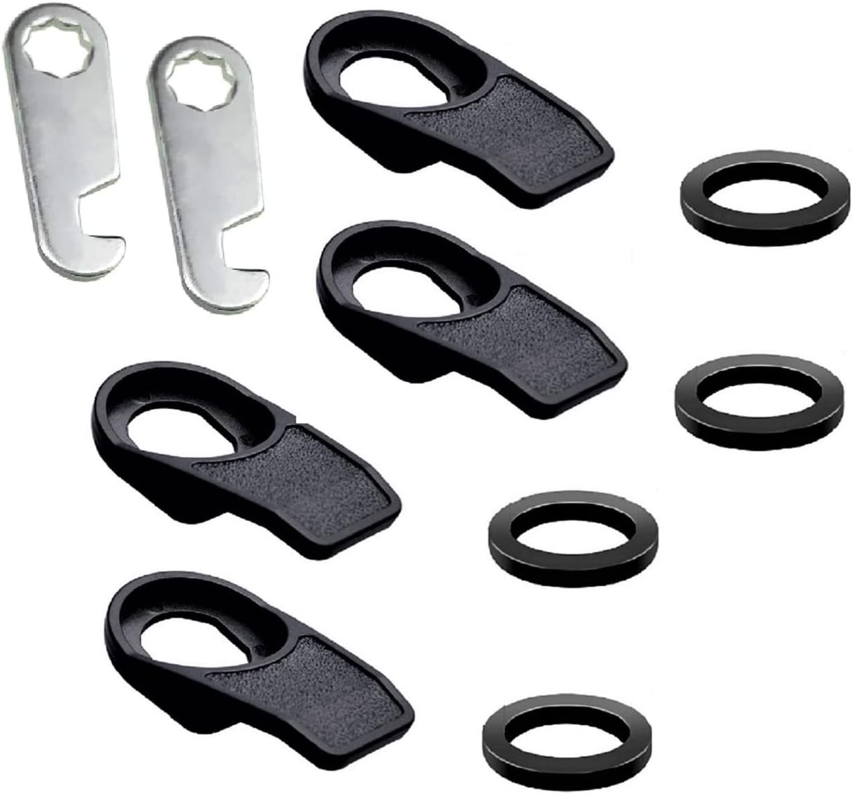 Tubular Cam Lock 3/4 Inch Additional Cam,Finger Pull Waterproof Rubber Gasket kit 4 Pack,Fit Storage Door Trailer Tool Box Lock Replacement Mailbox RV Hatch Compartment Pull