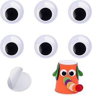 Sponsored Ad - 6 Pieces 0.6 Inches Googly Google Eyes Self Adhesive Googlie Craft Wiggle Eyes