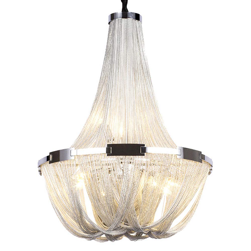 HXYSXHJUO E14 Modern Light Luxury Fringe Large Chandelier,Scandinavian Art Chandelier,For Loft Apartment Duplex Living Room Stairs Dining Light-The gondo chandelier 70cm diameter