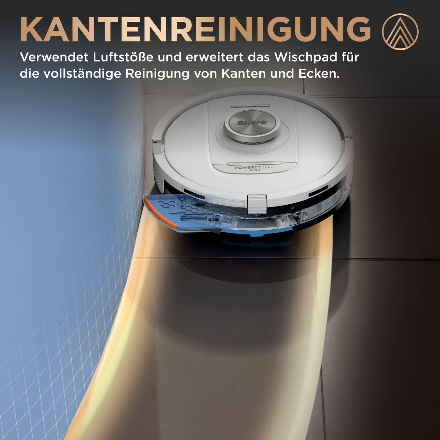 Shark PowerDetect 2-in-1-Saug- & Wischroboter, NeverTouch Pro 60 Tage, Selbst-Entleerung, Befüllung & -Reinigung, 3D- & LiDAR-Navi, NeverStuck-Hindernisumgehung, App-Steuerung, Weiß, AV2800ZEEUWH