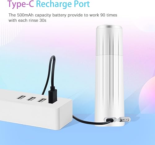 Miniatura 4 de Bidé portátil  Mini pulverizador de bidé de mano recargable eléctrico con bolsa de viaje y cable USB para limpieza de higiene personal  Mujeres y