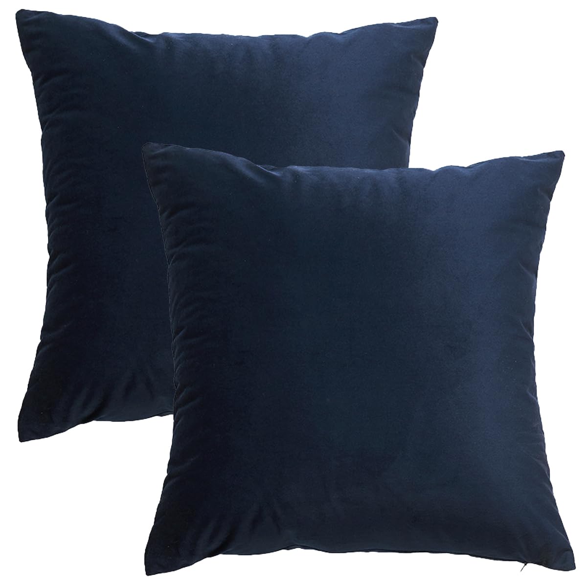 GONOVE Cushion Covers 50x50cm Decorative Modern Throw Pillow Case Pack of 2 Velvet Soft Pillow Cushion Covers Square Navy Blue Pillowcase for Livingroom Sofa Bedroom