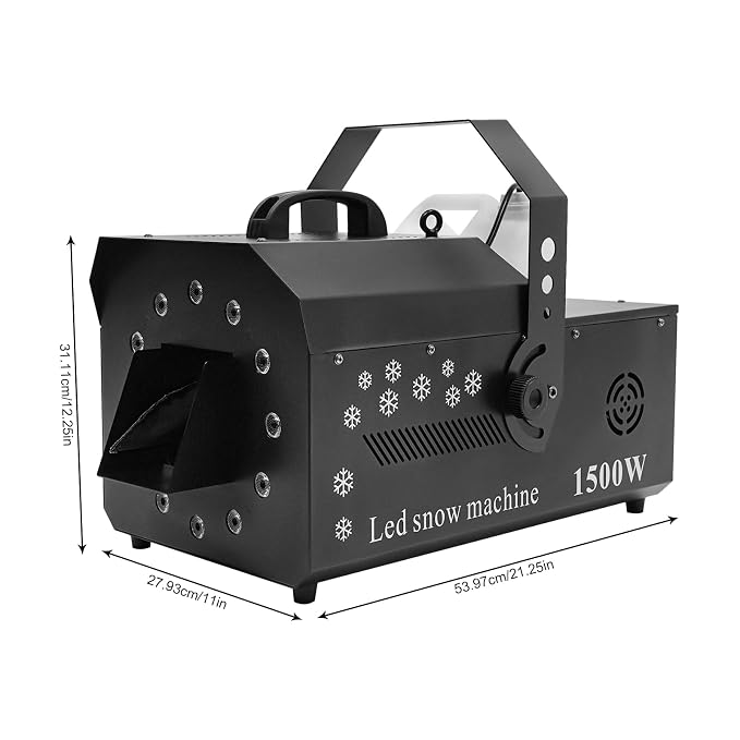 Máquina de Nieve 1500W con Luces y Control Remoto miniatura 3