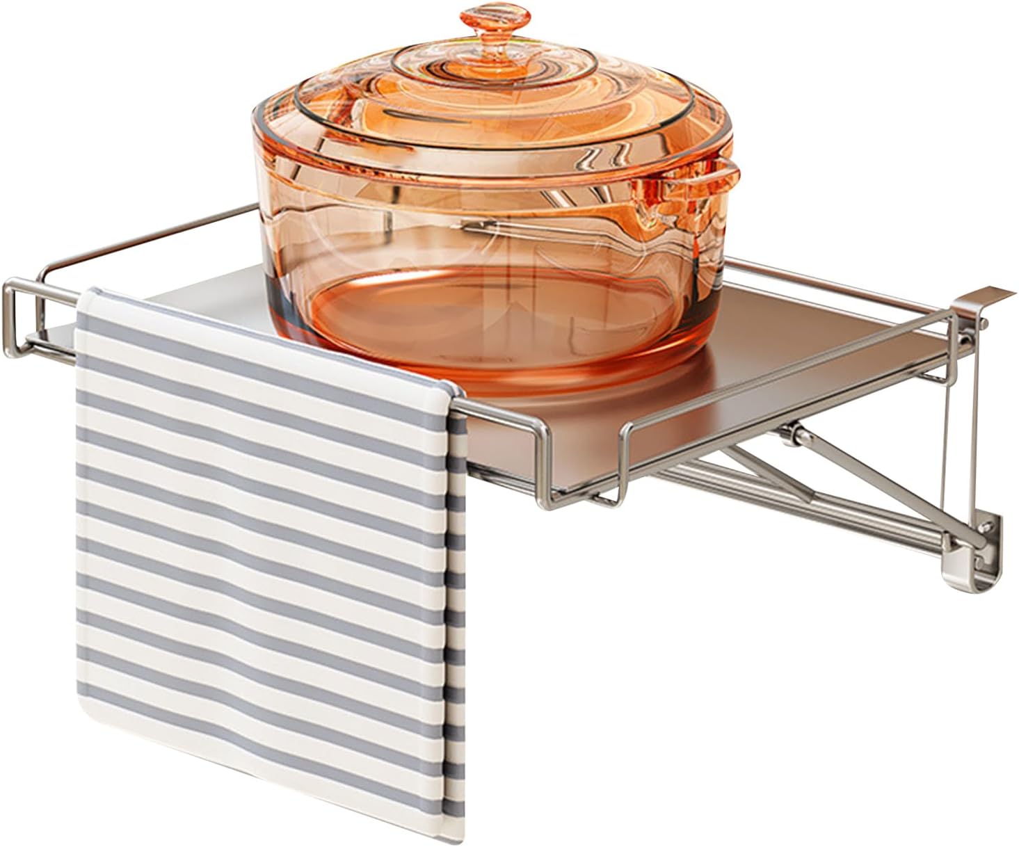 Kitchen Cabinet Door Organizer, Foldable Cabinet Door Organizer Rack Shelf Storage, for Dish Pot Home Balcony Bathroom Counter Top