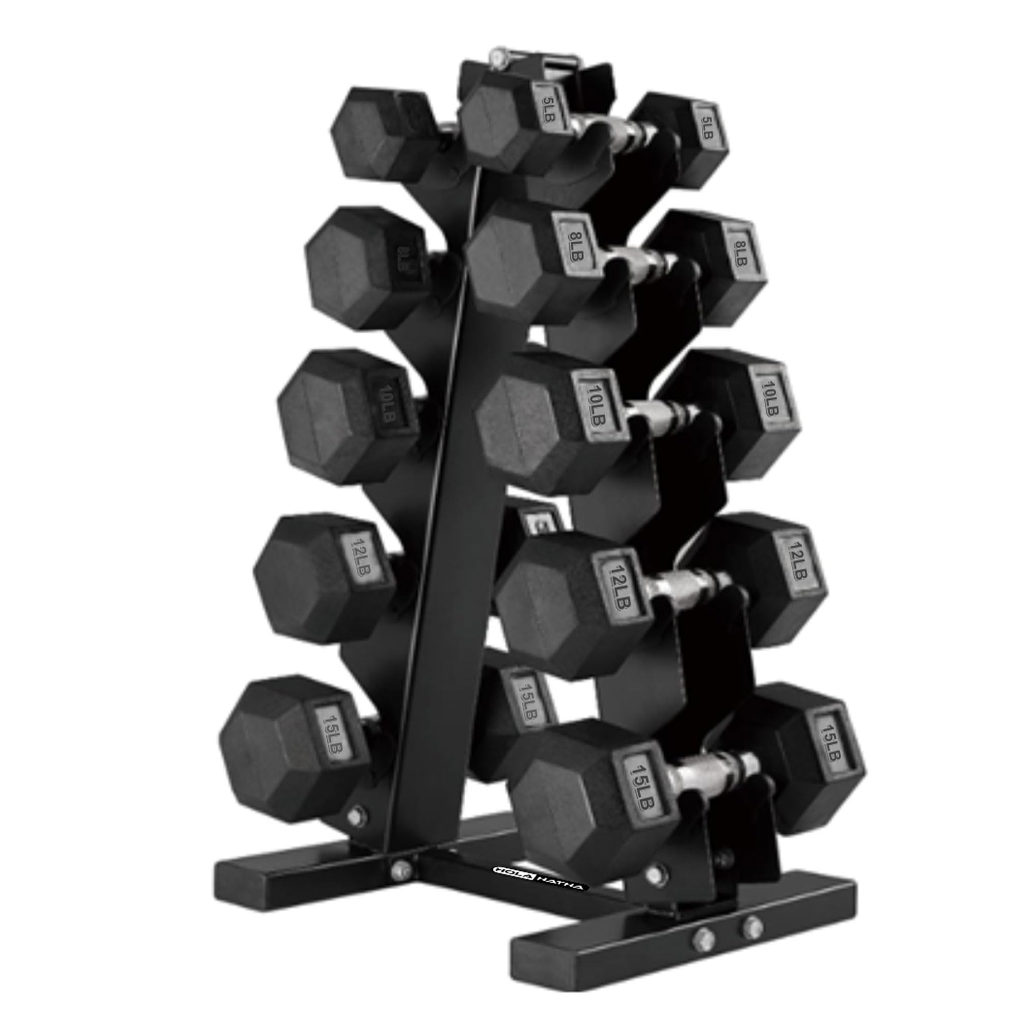 HolaHatha Hexagonal Dumbbell Weights Set Home Gym Equipment Set Portable Weighted Exercise Dumbbells for Fitness Training and Lifting