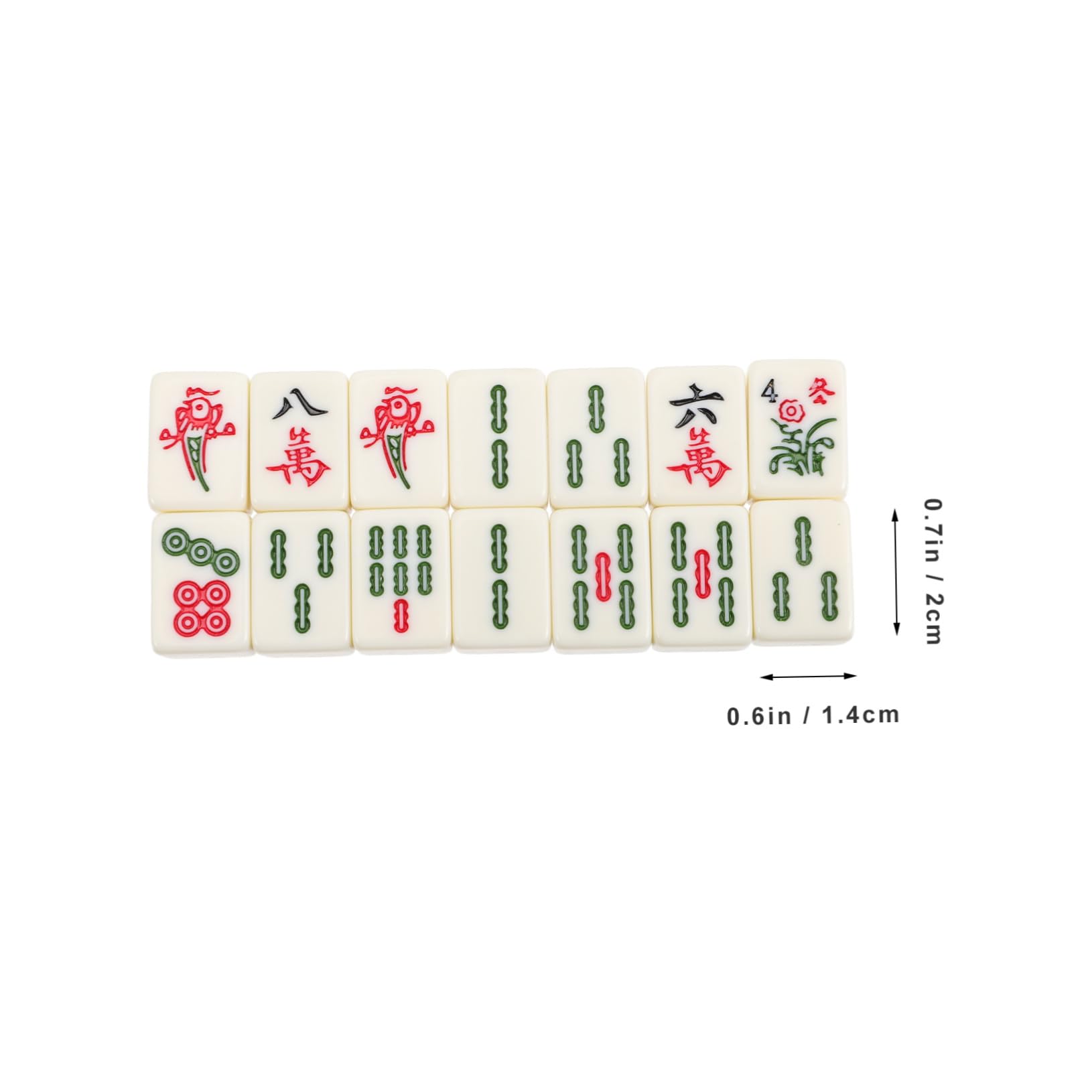 Mini Jeu de Mahjong Chinois 2,0cm en Acrylique, 1 Set Portable