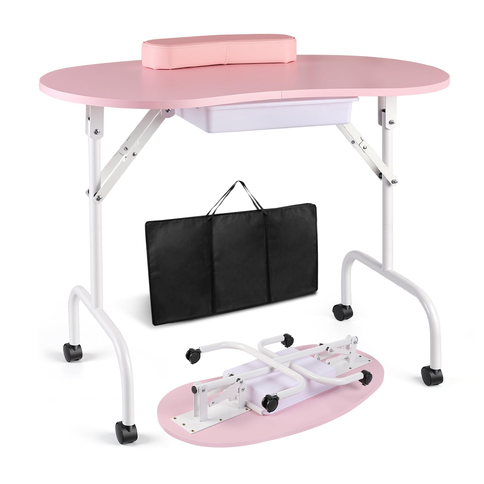 Senrob 37 Inch Portable & Foldable Manicure Table - manicure tables | Mubboo