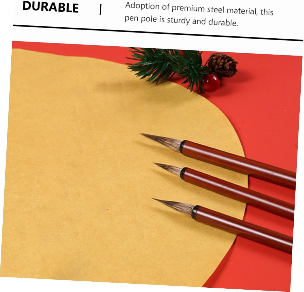 2pcs Professional Chinese Calligraphy Brush Set Handmade Maobi for Sumi Painting Lightweight Design for Beginners and Artists for Writing and Drawing Practice