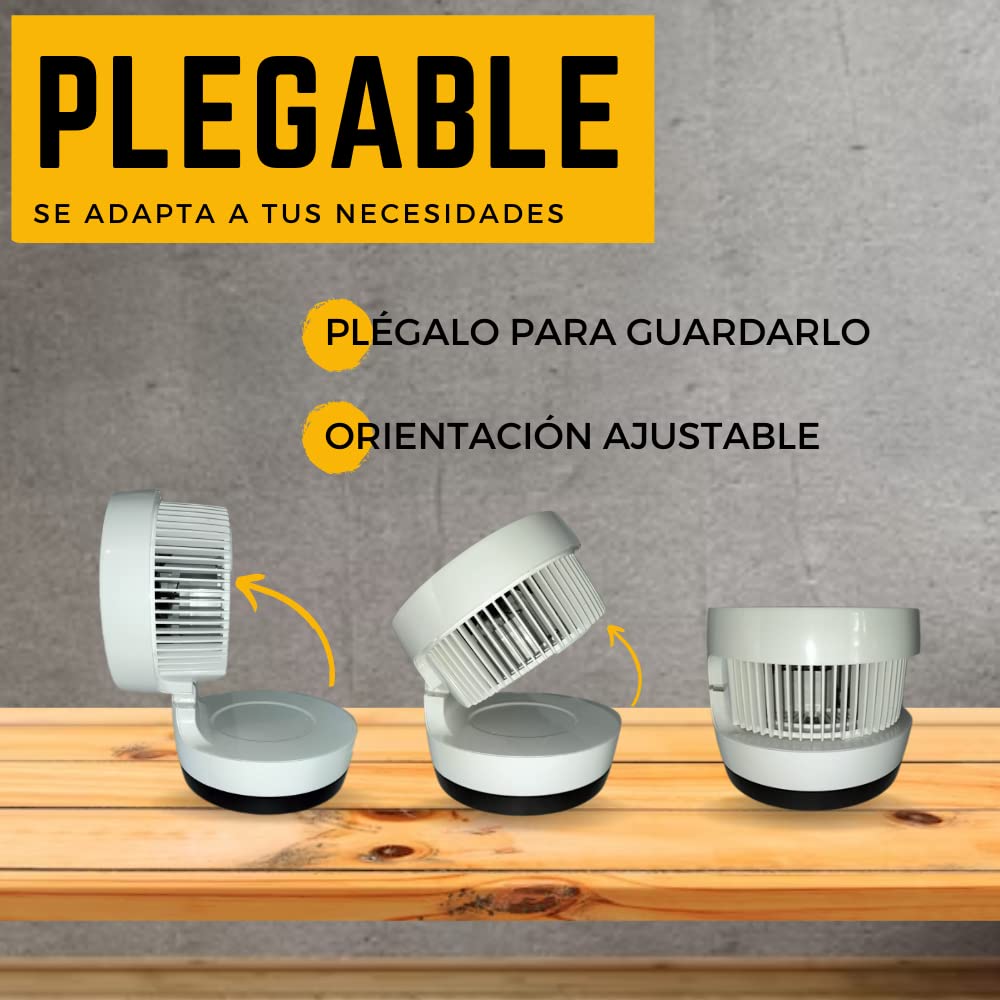 Ventilador de Mesa Portatil Silencioso Potente con Mando a Distancia Oscilacion Automatica y Temporizador 35w 3 Velocidades para Escritorio Oficina Cocina de Sobremesa Smart Confort Power Fan