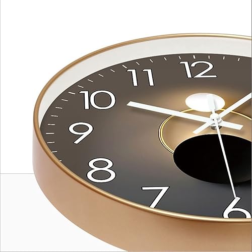 Miniatura 3 de GRFIT Reloj de pared decorativo de 9.8 in11.8 in13.8 in, moderno reloj de pared circular de moda para decoración de interiores, reloj digital de
