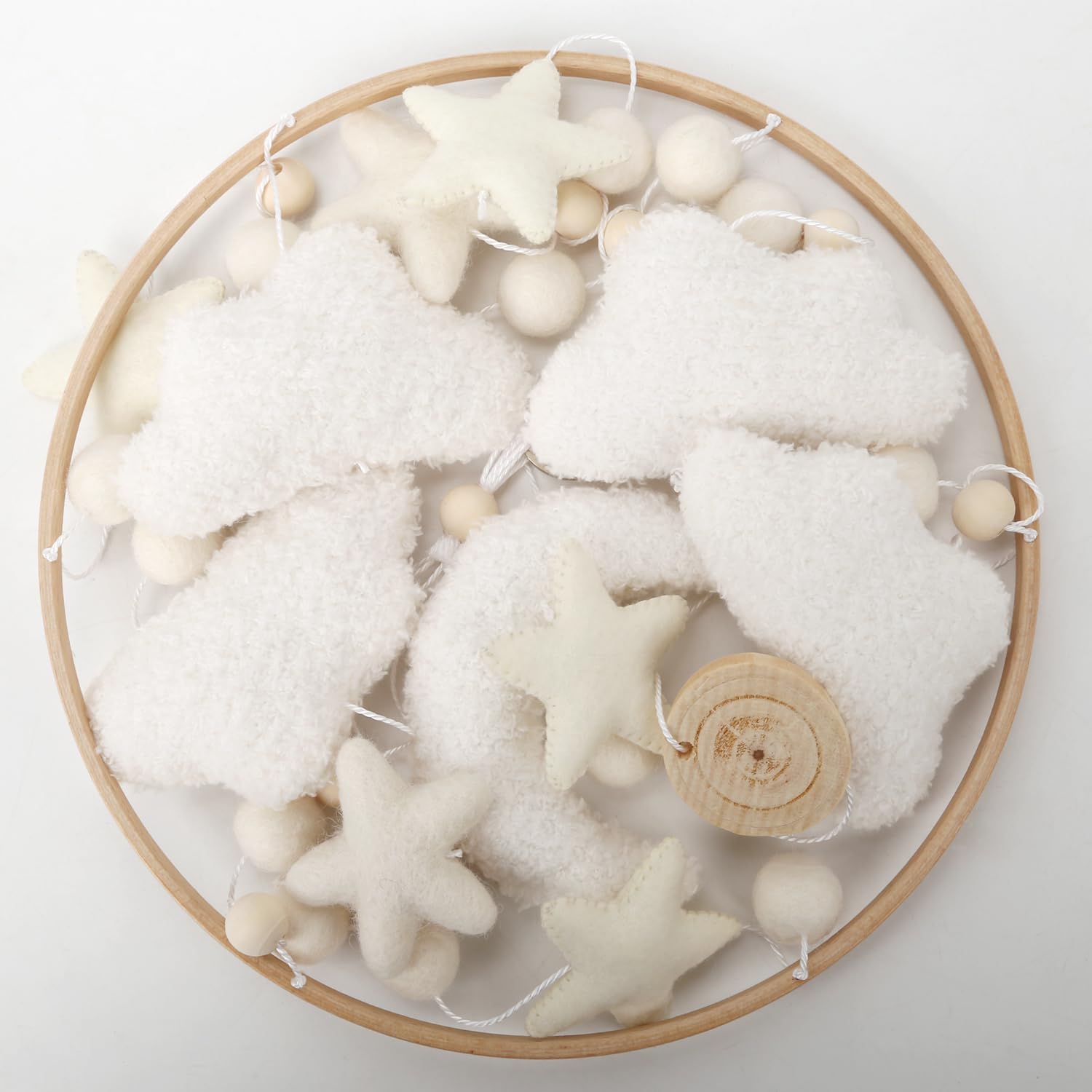 Cloud Mobile for Crib - A Handmade Gender Neutral Cloud Crib Mobile with Moon and Stars