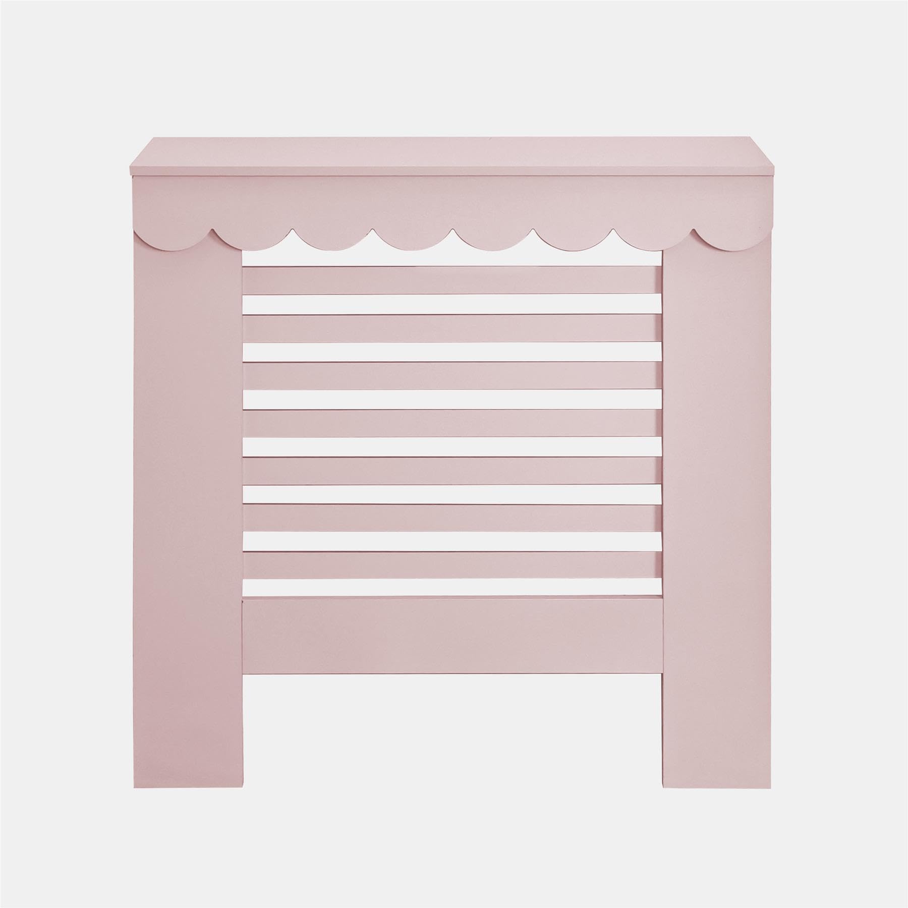 OHS Small Radiator Cover, Scallop Edge Shelf Top Covers, Light Pink