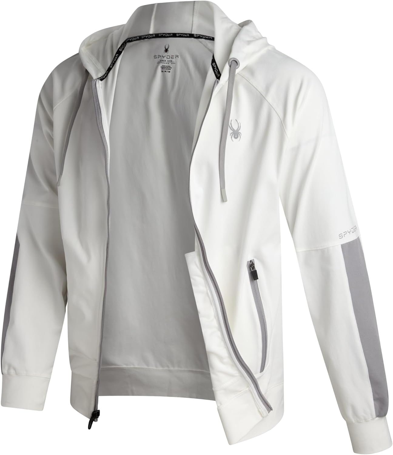 Spyder Mens Zip up Hoodie - Athletic Tech Double Knit Full Zip Gym & Workout Hoodies for Men with Side Pockets - Image 3