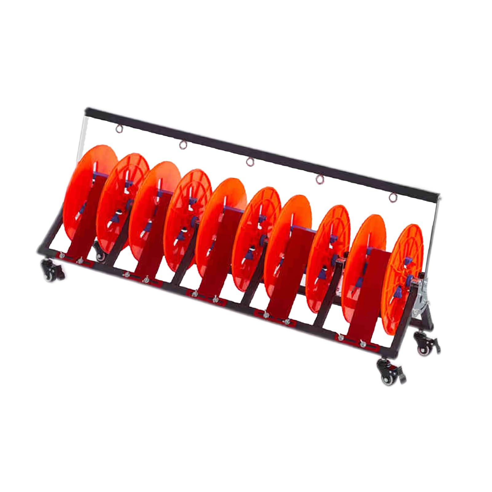 WDSOPK Wire Spool Rack,Multi Purpose Wire Dispenser,Heavy Duty Wire Spool Cart with Wheels,for Electrical Industrial and Garage (5 Rods Wire)
