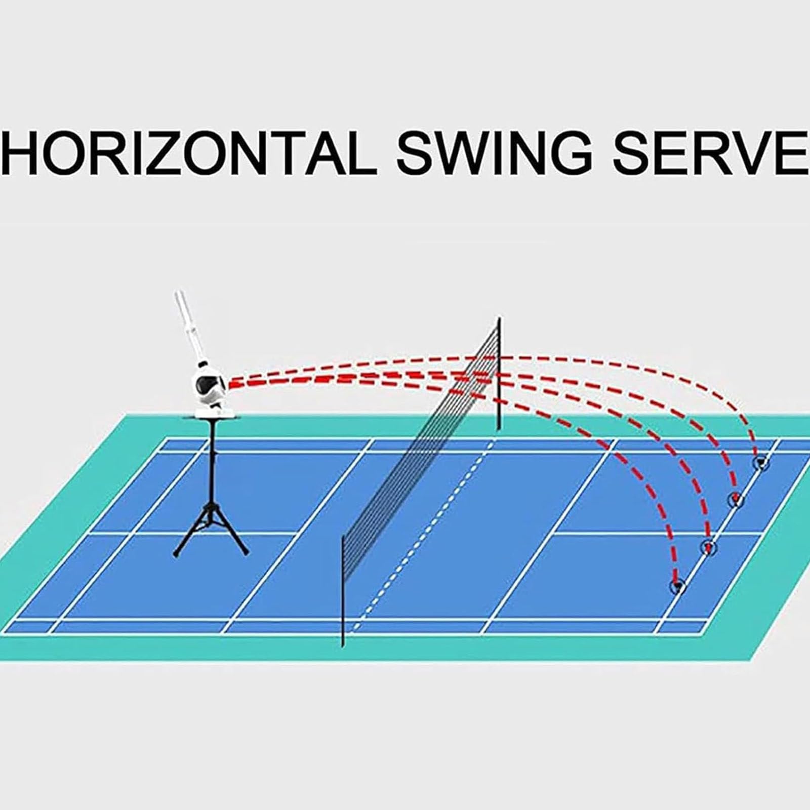 LTSRLL Badminton-Ballmaschine, automatische Badminton-Aufschlagballmaschine mit Fernbedienung/spezialisiertes Training/Allround-Ballschießen für Badminton-Liebhaber
