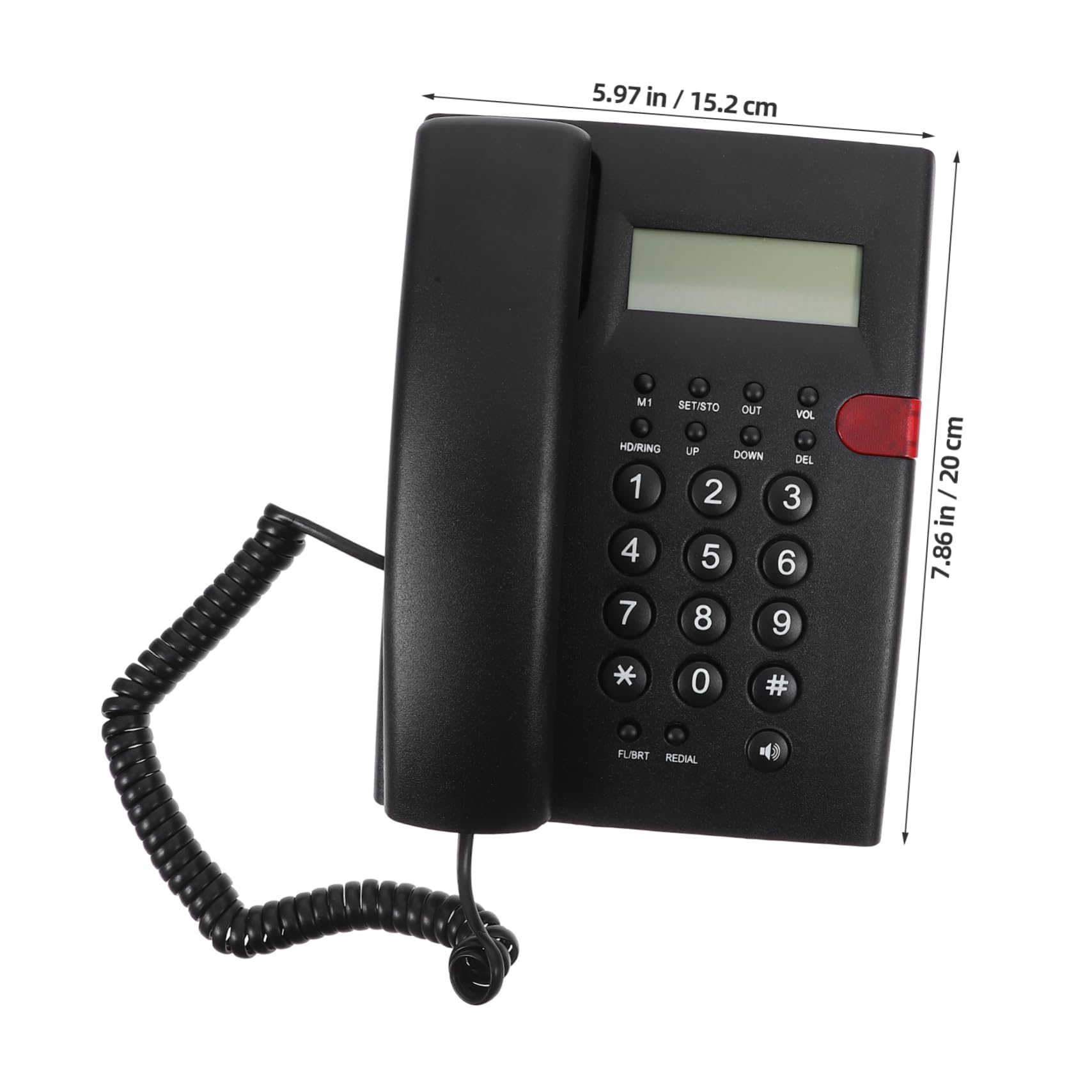 HOMSFOU Telefono Fisso Tasti Grandi per Casa Ufficio Telefoni Fissi Filo Anziani Adolescenti