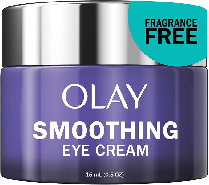 OlayRetinol 24 Night Smoothing Eye Cream, Fragrance-Free Hydrating Under Eye Treatment with Vitamin B3 and Retinol Complex for Fine Lines, Wrinkles, and Smoother Looking Skin, 0.5 Fl Oz