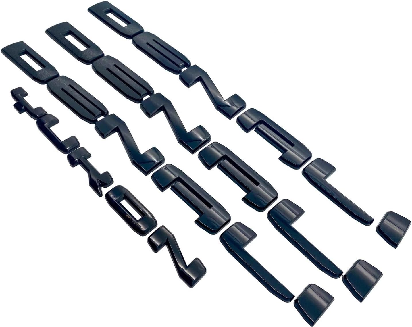 4Pcs Door Rear Overlay Denali Yukon Emblems 3D Badge Letter Nameplate Replacement for 2019 and up Yukon Yukon XL (Overlay Emblem Gloss Black)