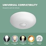 ECOELER PIR Ceiling Sensor Switch, Hard-Wired Occupancy Motion Sensor with Slim Design, 360 Degree Field of View High Bay Ceiling Motion Sensor, White, cUL & FCC Listed