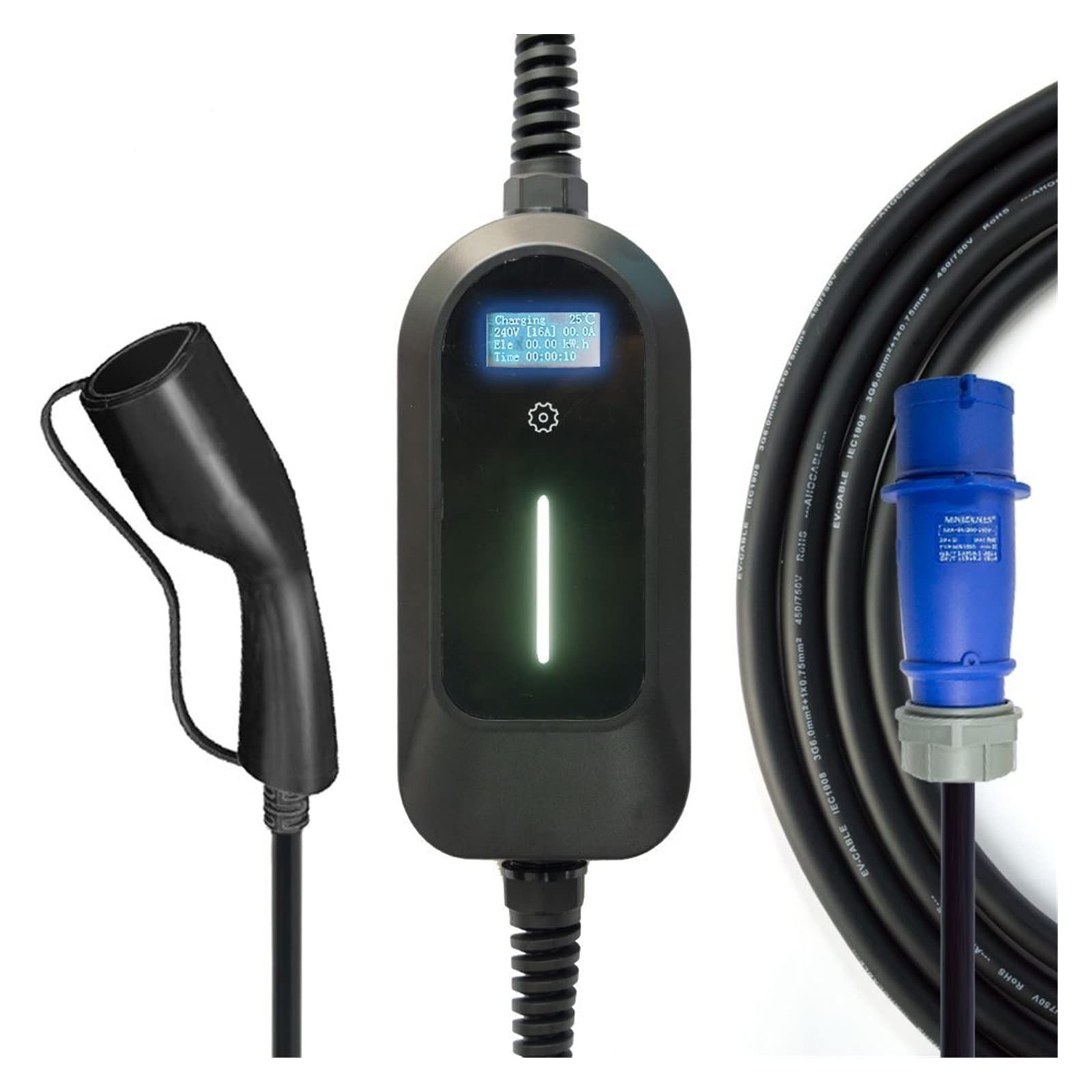 Amazon.co.jp: 電気自動車充電器 ポータブル EV 充電器 Wallbox