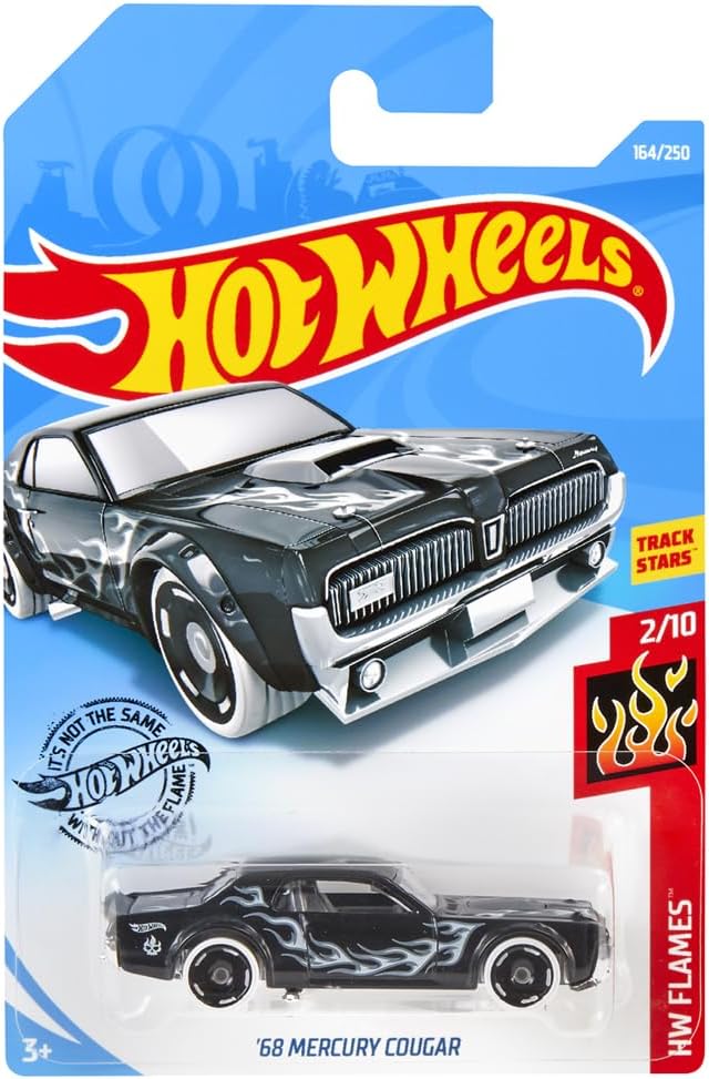 Hot Wheels 2019 Hw Flames '68 Mercury Cougar, 164/250 Black