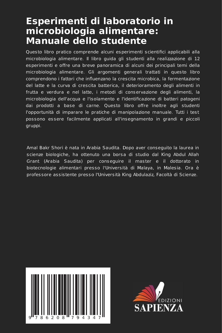Esperimenti di laboratorio in microbiologia alimentare: Manuale dello studente