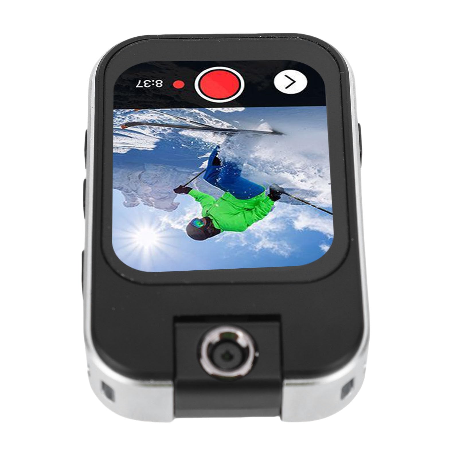 Cryfokt Lettore MP3 con Bluetooth, Obiettivo Ruotabile a 180° Fotocamera 720P Bluetooth 5.4 Touch Screen da 500 MAh, Lettore Musicale Portatile con Clip Sportiva per Corsa in Bicicletta